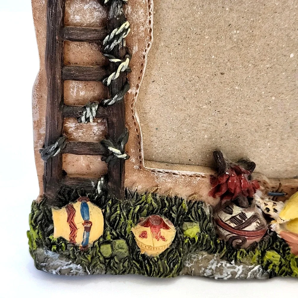 Vintage Native American 3.5x5 Resin‎ Picture Frame NO GLASS Designspirations